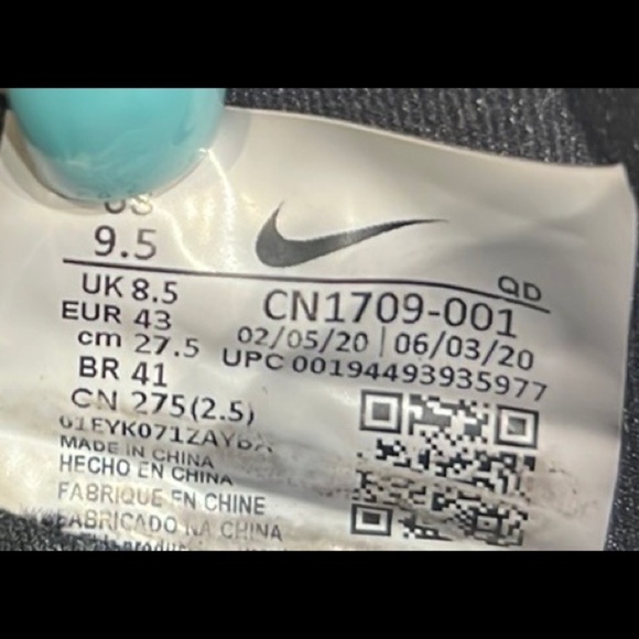 Nike React Presto Flyknit Multi-Color Black Vast Grey SZ 9-5 - Picture 9 of 9